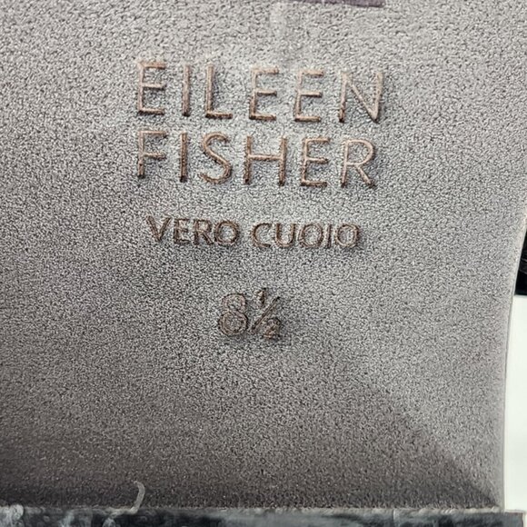 EILEEN FISHER Walt Cross Strap Bootie Black Nubuck Leather Zip - Picture 11 of 11